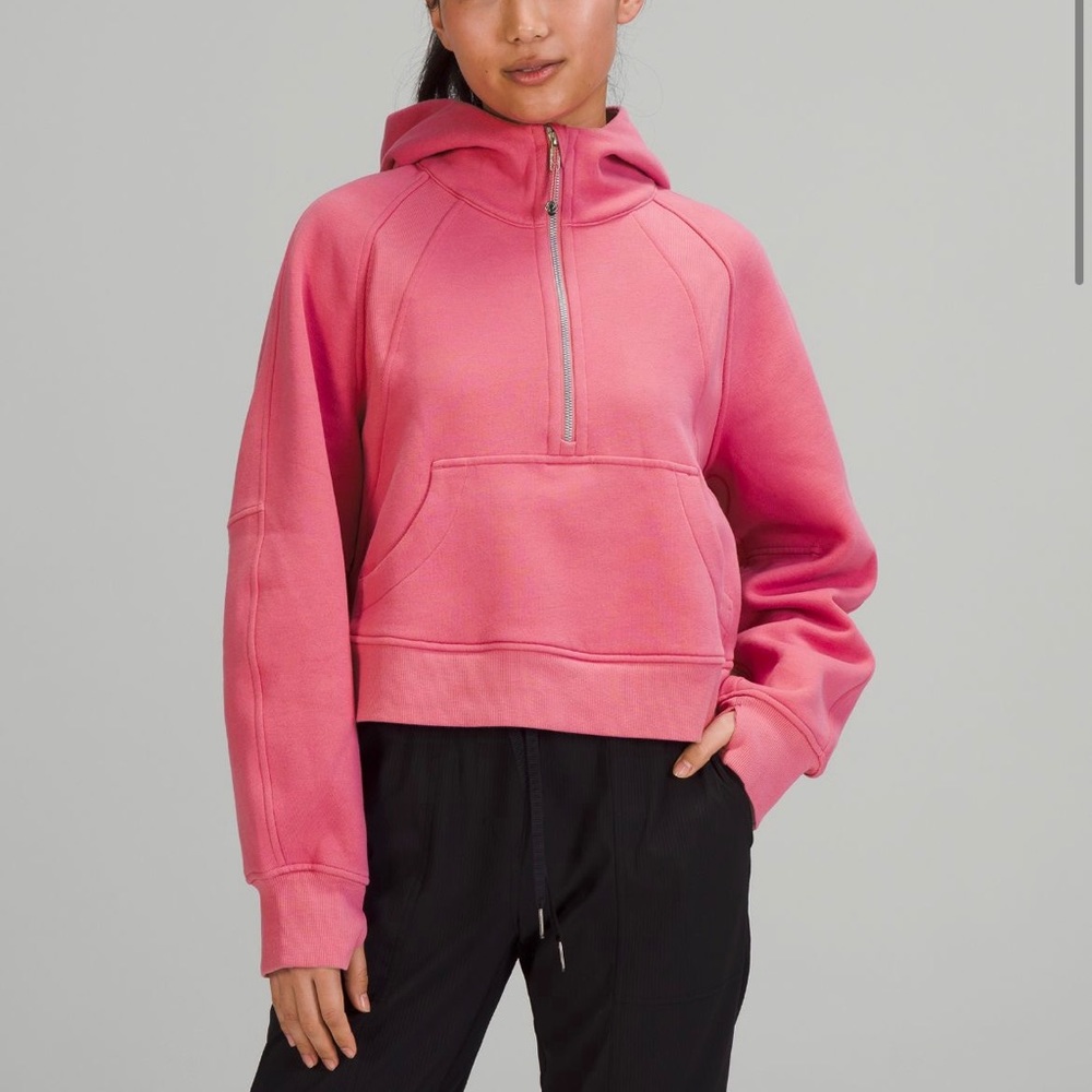 Lululemon Scuba Oversized Half Zip Hoodie Pink Blossom NWT